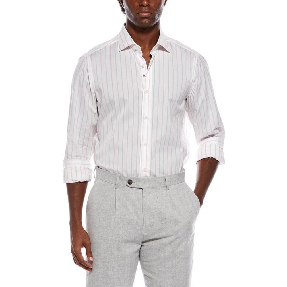 Isaia Mens  Shirt, Pink